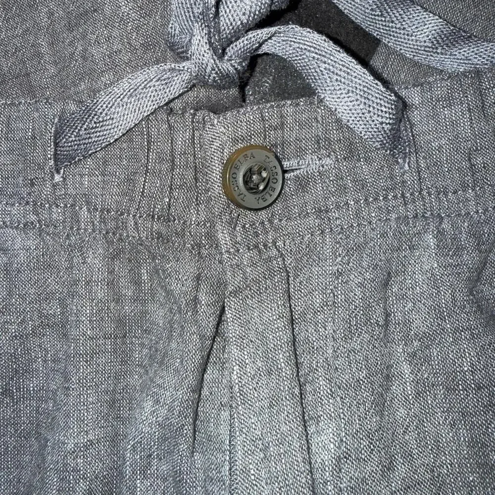 Tasso Elba Linen Blend Gray Summer Trousers Men’s XL Coastal Preppy Wedding
